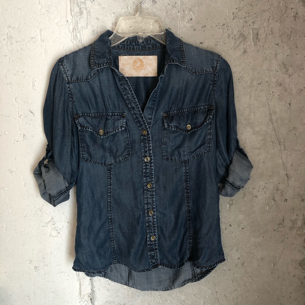 Bella Dahl Chambray Button Up Top